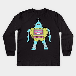 Bottie, retro robot Kids Long Sleeve T-Shirt